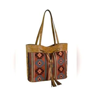 Justin Women's Aztec Jacquard Tote new with tags